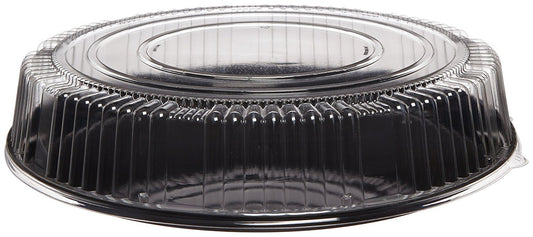 CheckMate Plastic Round Catering Tray and Dome Lid Combo, 18-Inch