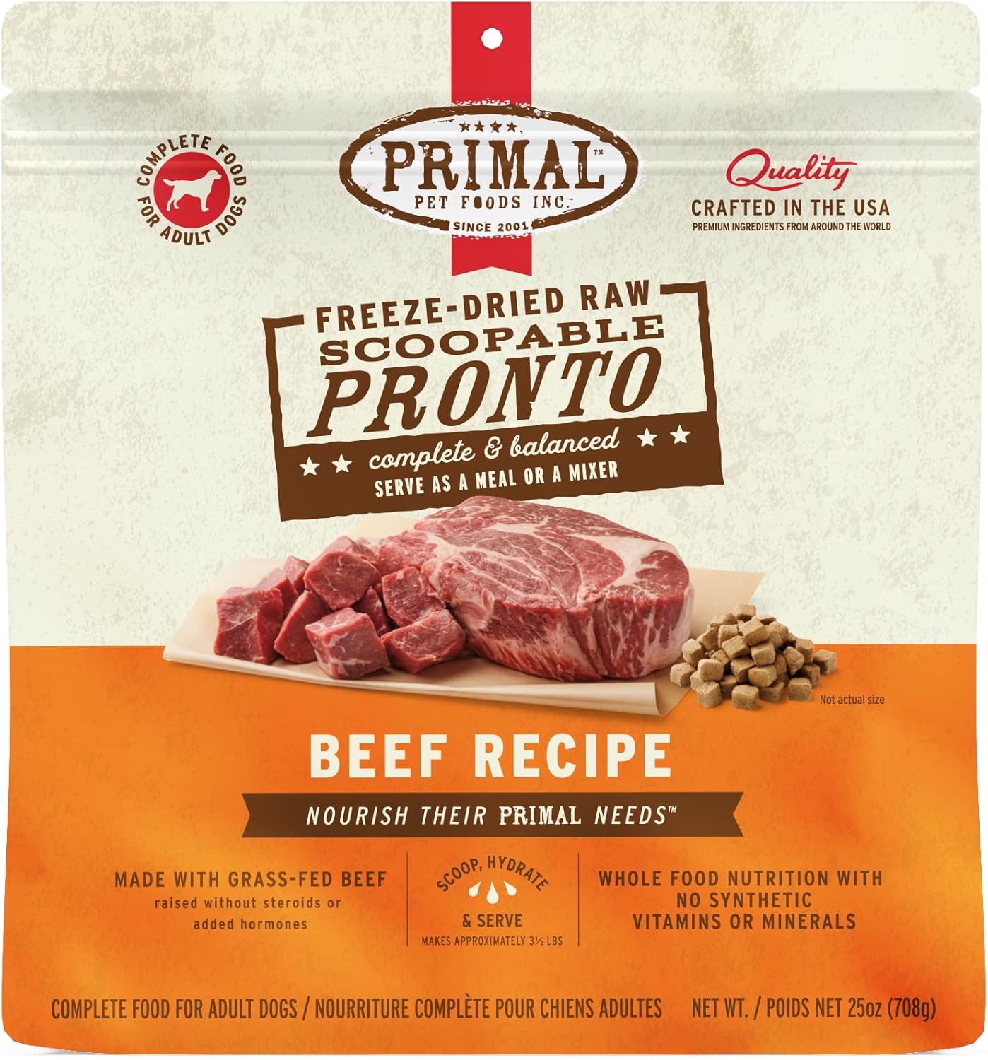 Primal Freeze Dried Dog Food Pronto Mini Nuggets Beef Review