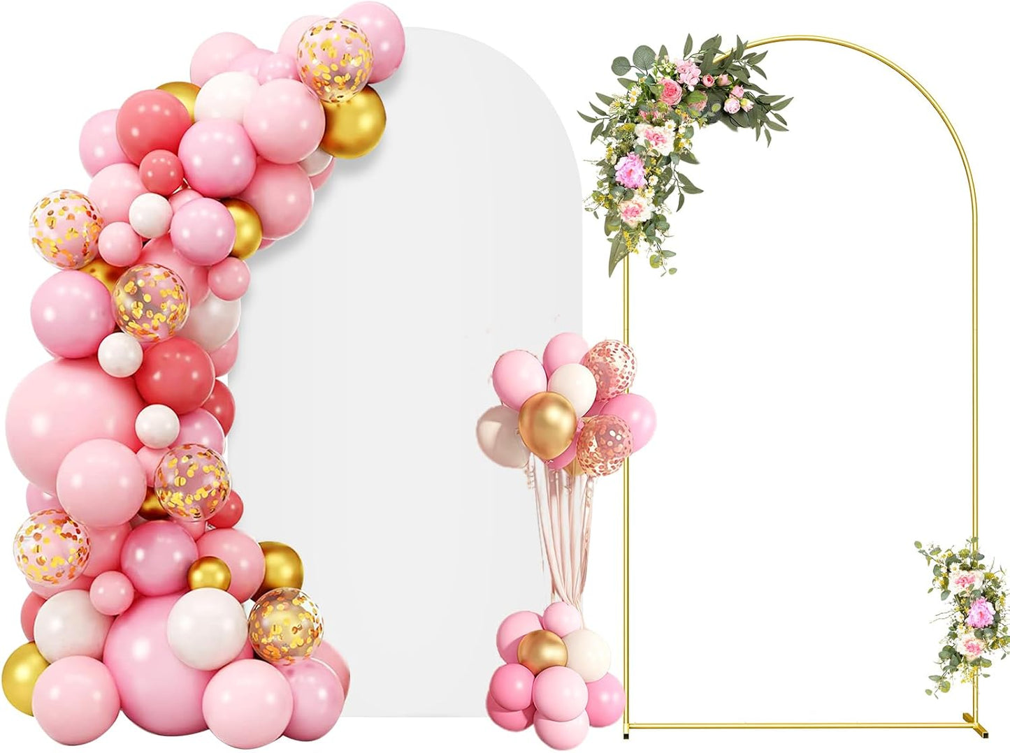 7.2FT Metal Arch Backdrop Stand with Cover for Events