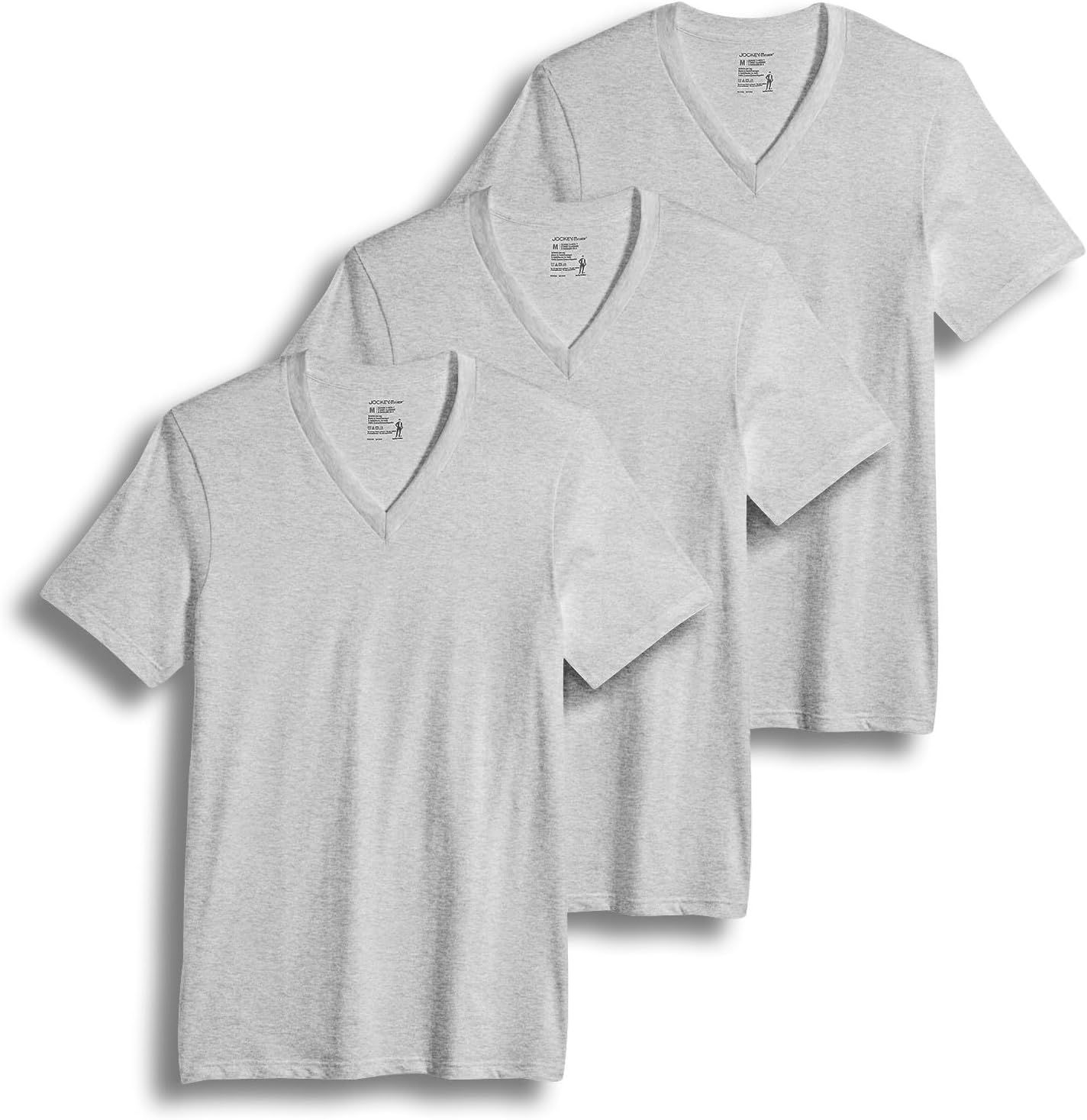 Jockey V Neck Undershirts for Men - 3 Pack of Comfort