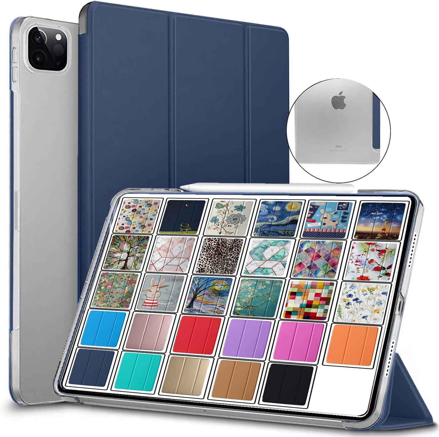 DuraSafe Cases for iPad Pro 12.9 Inch 2021 2020 - Navy Blue