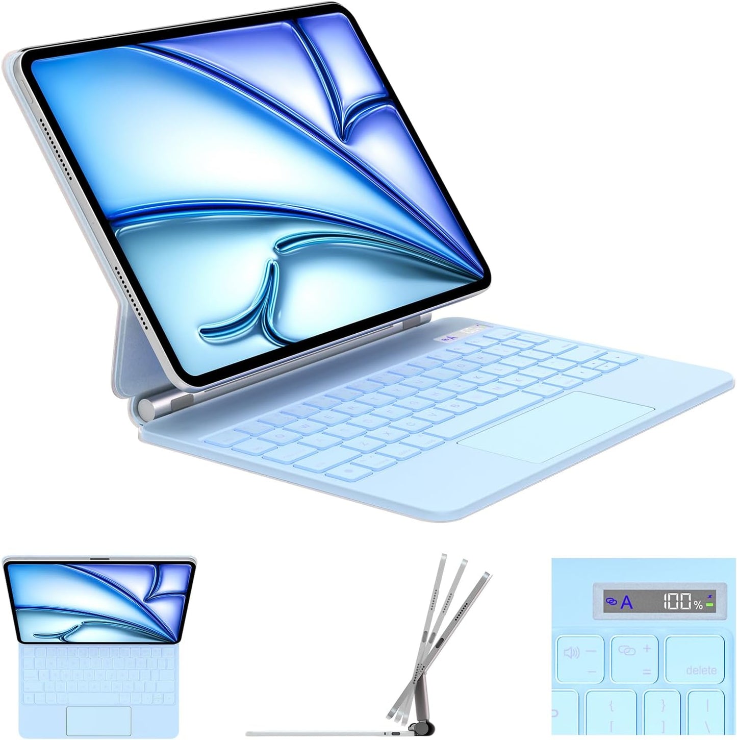 Keyboard Case for iPad Air 11 inch with Multi-Touch Trackpad