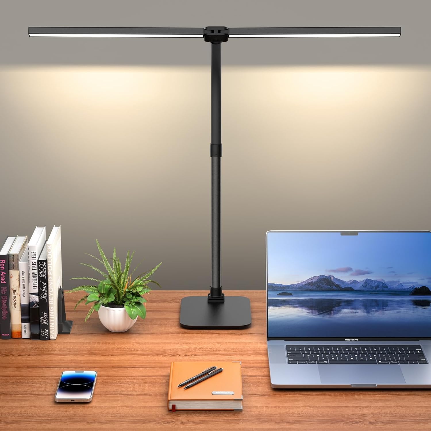 Modern Dual Head Desk Lamp for Brighter Workspace