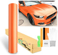 60in x 300in Orange Matte Metallic Satin Pearl Vinyl Wrap Sticker