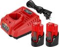 Upgraded 3700mAh 12V Battery and Charger Set Compatible for M12 Tools
