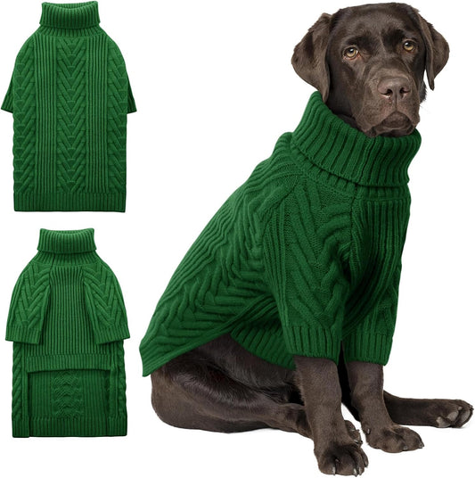 Extra-Large Dog Sweater for Winter - Cozy Turtleneck Pullover