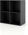 Apexa 4 Cube Storage Organizer Shelves - Stackable Cubby Bookcase