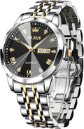 Men's Casual Stainless Steel Watch - Big Face Easy Read Dress Watch
