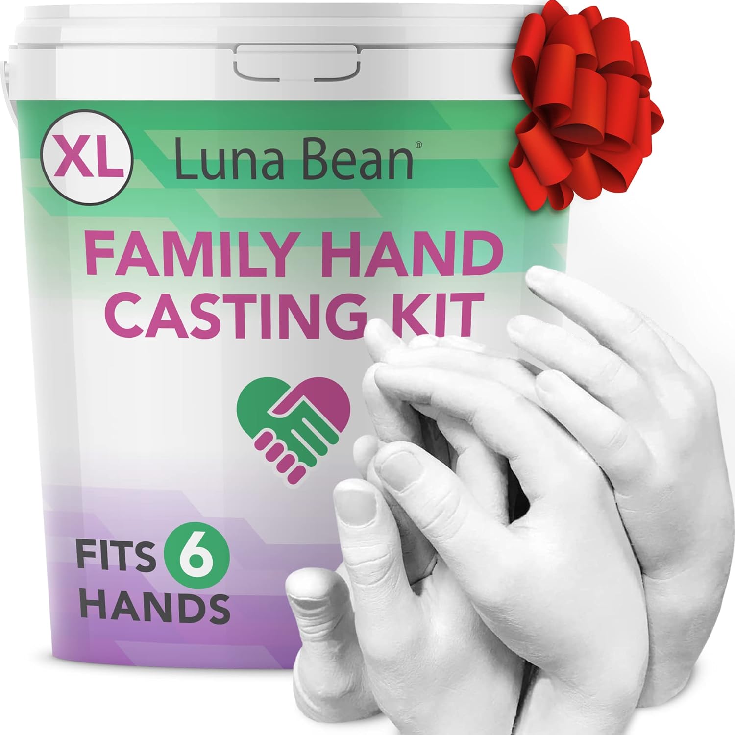 Luna Bean XL Family Hand Casting Kit for Unique Keepsake Memories