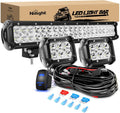 20 in 126W LED Light Bar with 2x 4 in Pods - Bright Off-Road Combo