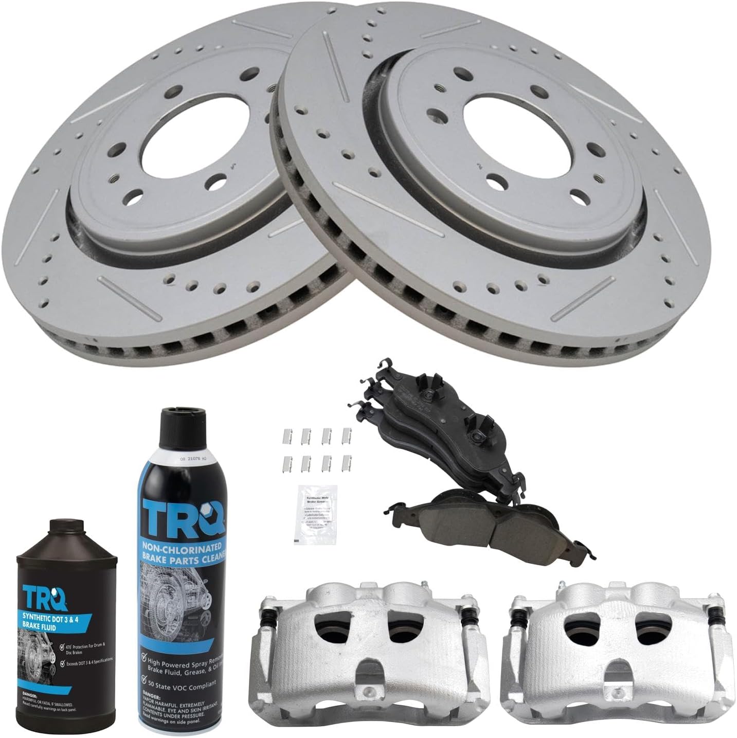 TRQ Front Performance Brake Pad & Rotor Kit for Lincoln Navigator