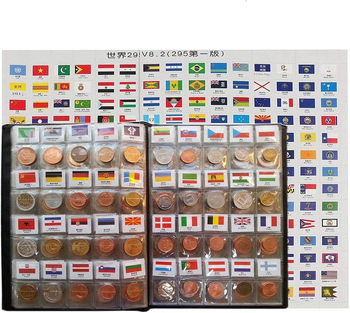 Coin Collection Starter Kit with 180 Countries Coins and Album