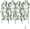 Metal Garden Flower Trellis 71 x 20 in 4-Pack - Rustproof Support