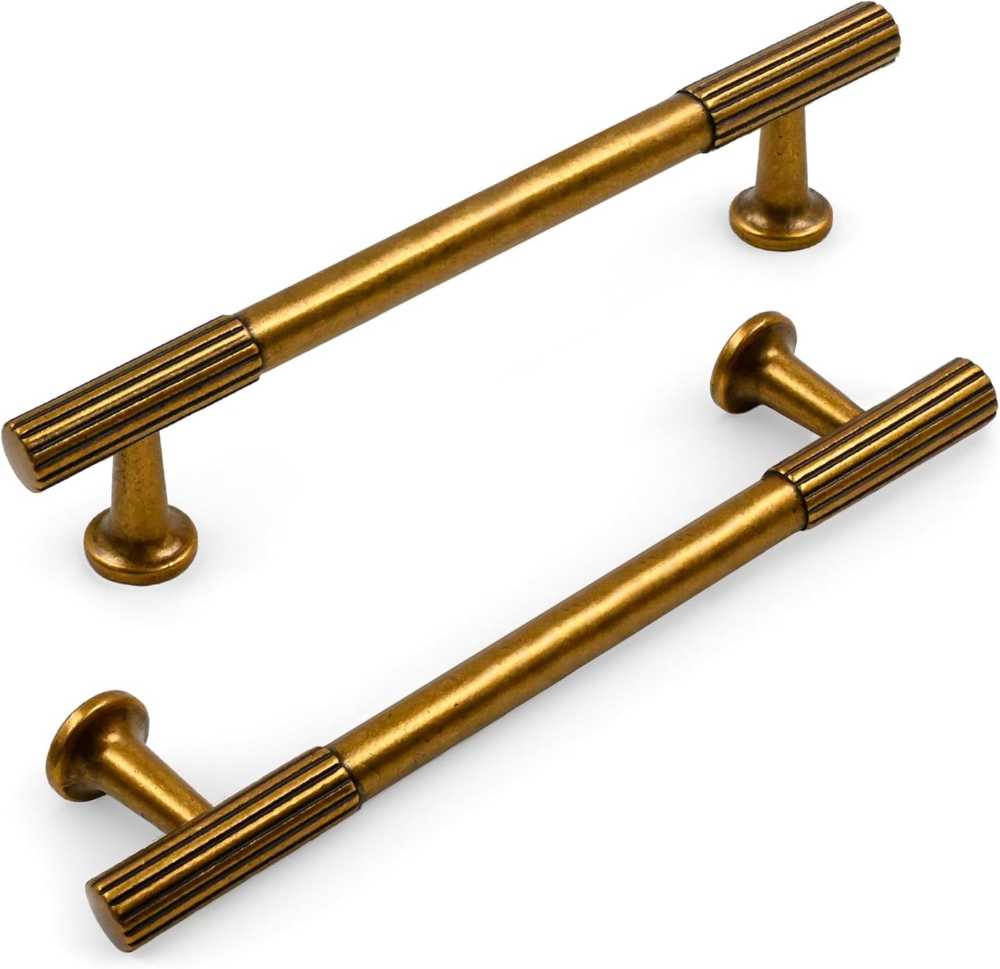 Antique Brass Kitchen Cabinet Handles - Vintage Retro Pulls