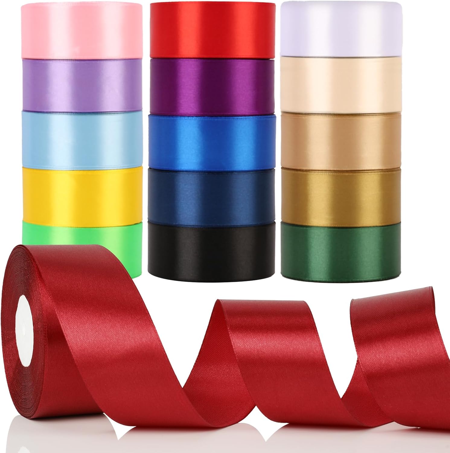 16 Colors Satin Ribbon for Gift Wrapping and Decorations