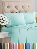 King Size 4 Piece Sheet Set Spa Blue - Ultra-Soft Cooling Sheets