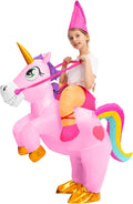 Ride a Unicorn Inflatable Kids Halloween Costume - Pink Small (4-6