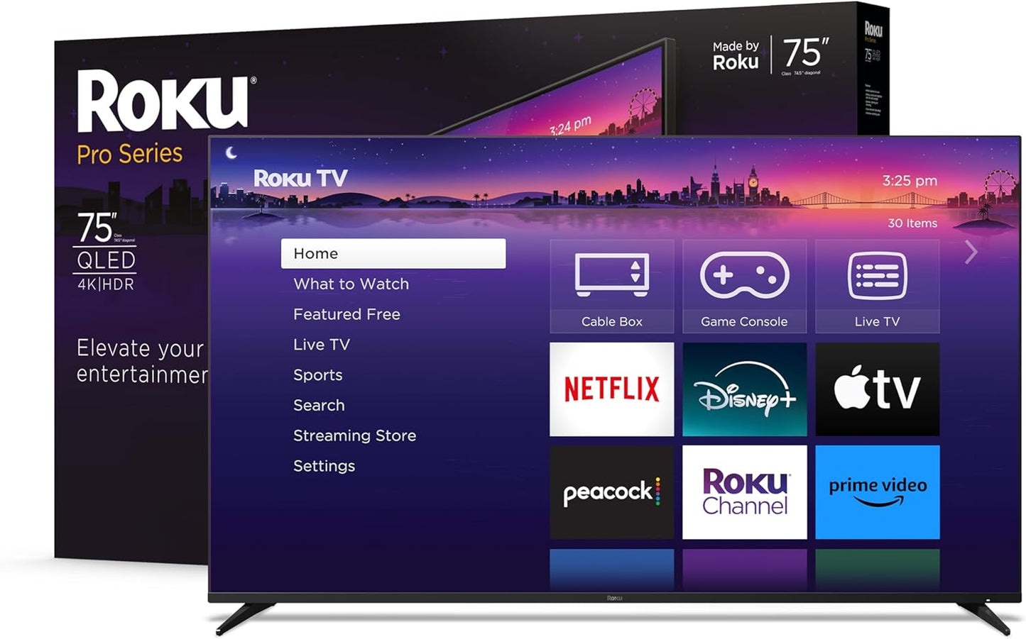 Roku Smart TV 75-Inch Pro Series 4K QLED for Ultimate Viewing
