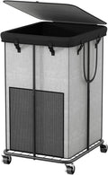150L Large Laundry Hamper with Lid and Wheels - Rolling Laundry Basket