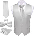 Mens Formal Business Suit Vest for Men - Complete Tie, Bow Tie