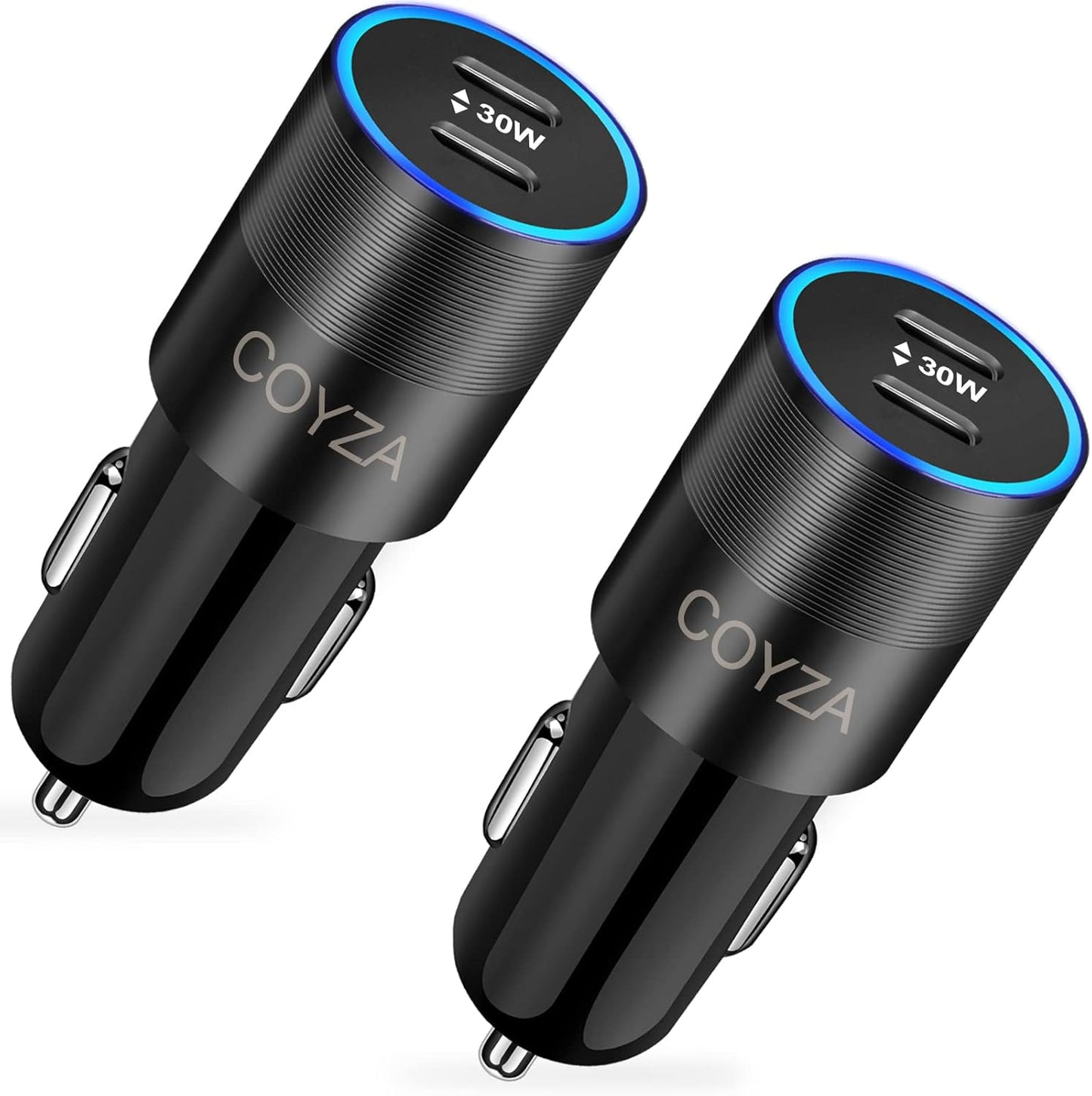 COYZA 2 Pack Fast 30W PD Car Charger