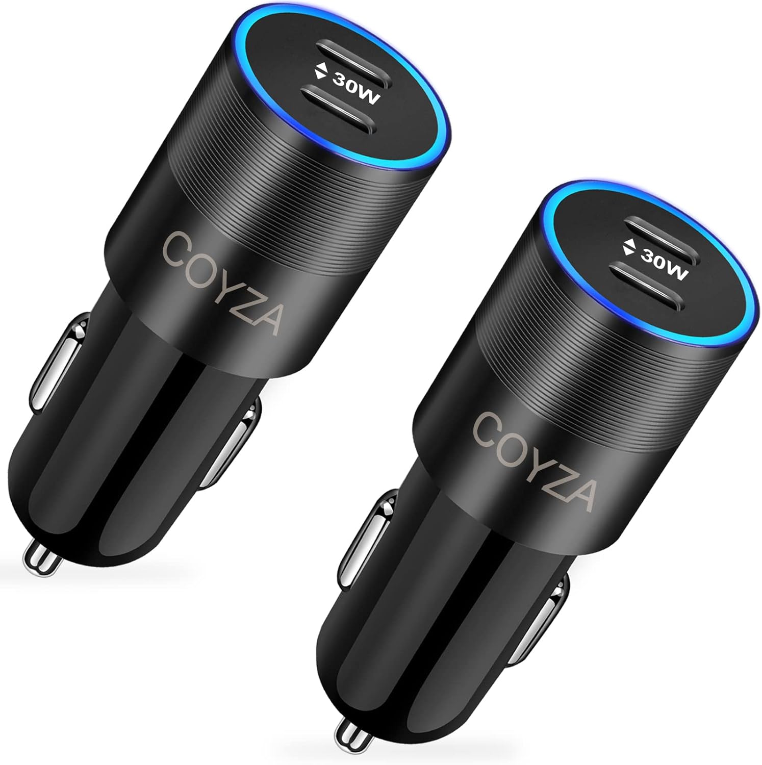 COYZA 2 Pack Fast 30W PD Car Charger