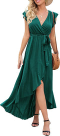 Boho Floral V-Neck Maxi Dress for Wedding Guest - Flowy Summer Look