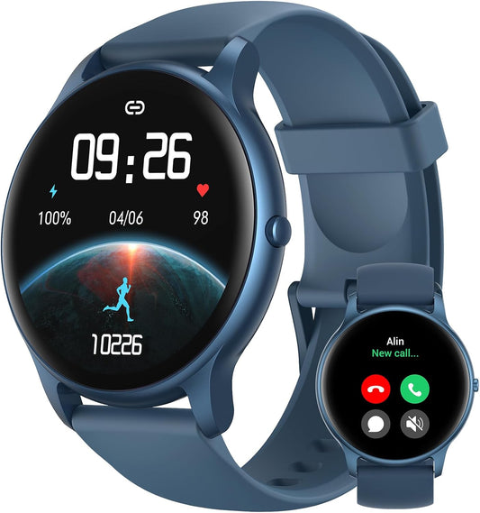 Parsonver Smartwatch: Answer Calls, Track Fitness | Blue