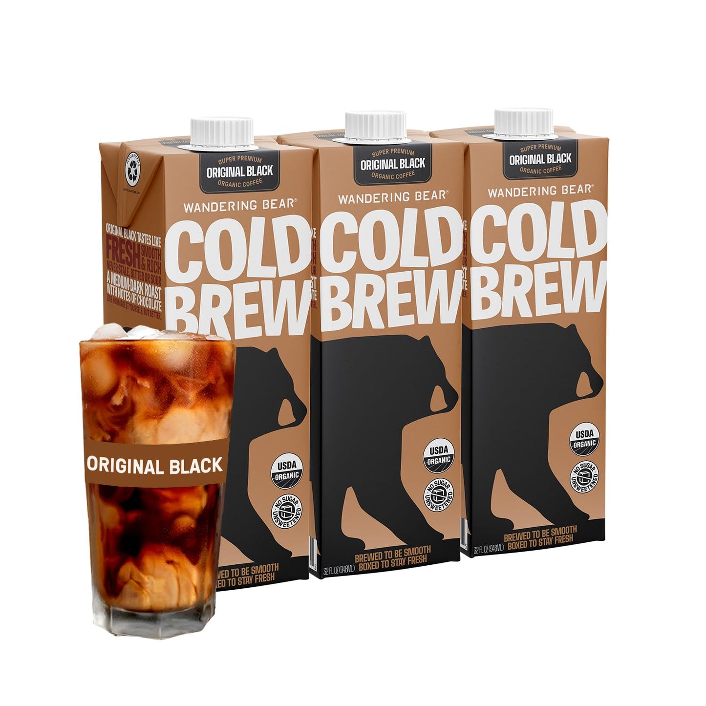 Wandering Bear Cold Brew Coffee - Bold, Smooth, Ready to Drink