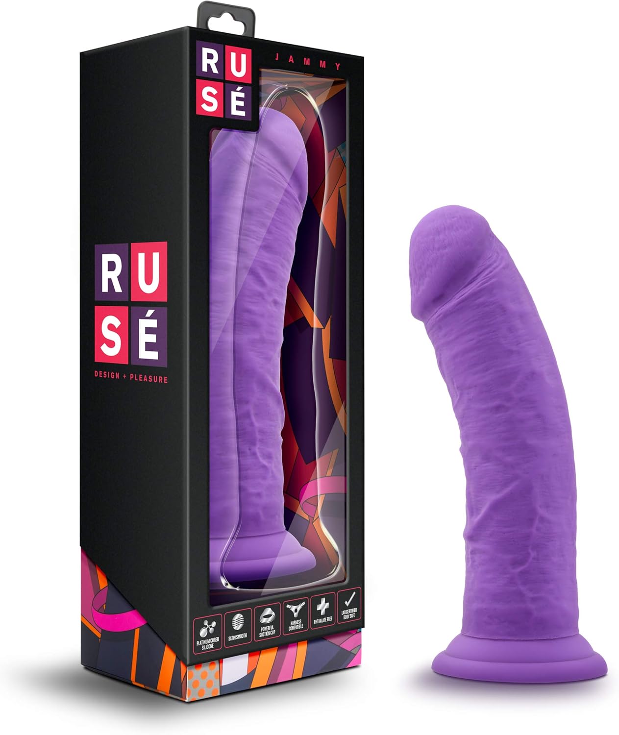 Blush Ruse Jammy 8in Silicone Dildo for G-Spot Pleasure