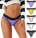 BAJAOEY Cheeky Underwear for Women - Soft Cotton Mid-Rise 5 Pack