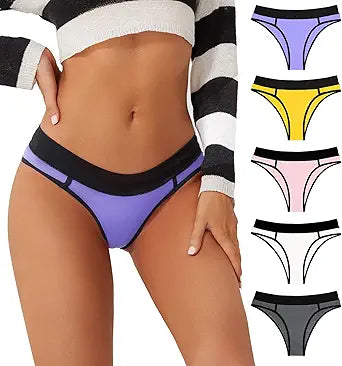 BAJAOEY Cheeky Underwear for Women - Vivid Color Soft Bikinis