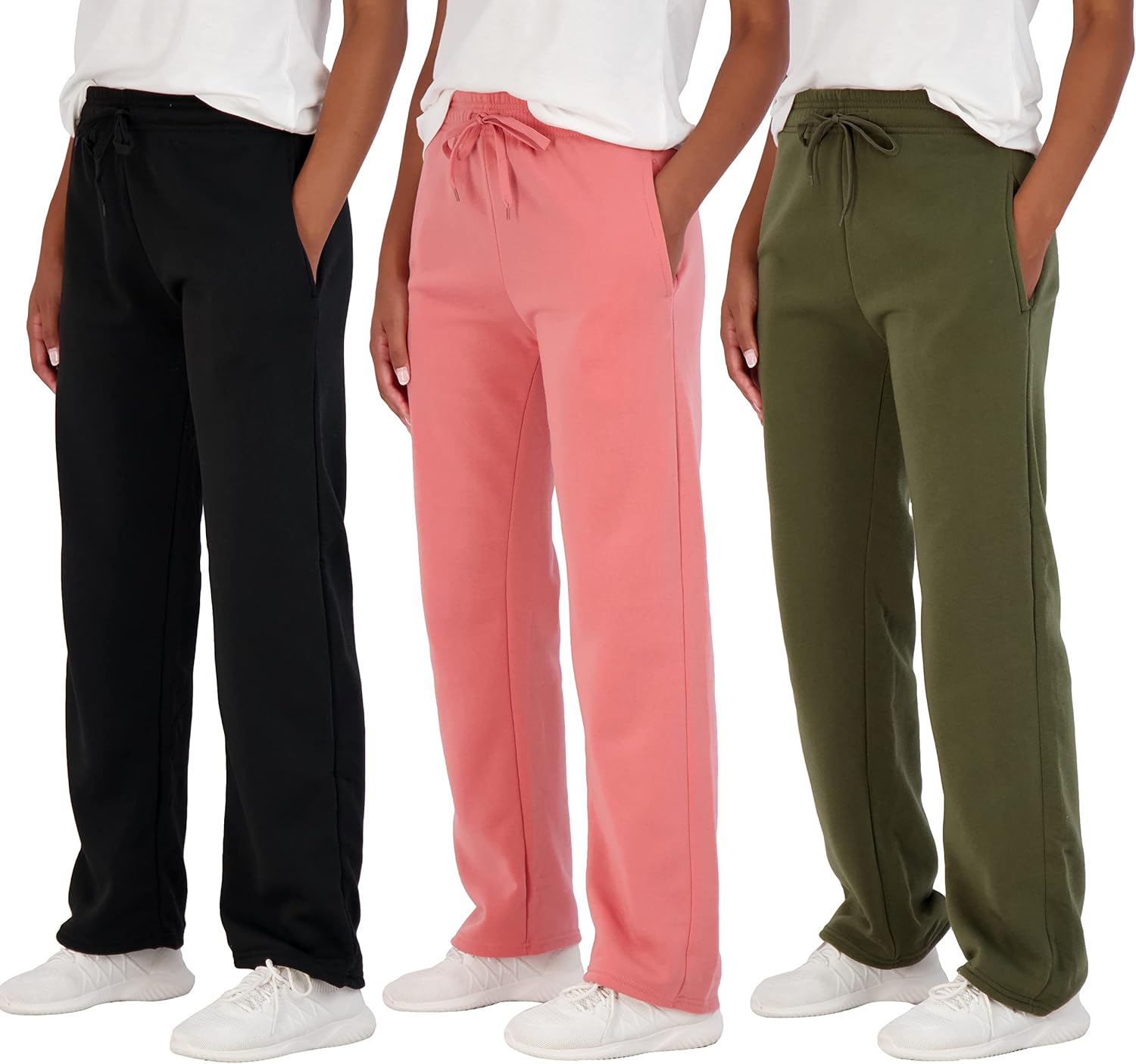 Women's Fleece Sweatpants 3 Pack for Comfort and Style