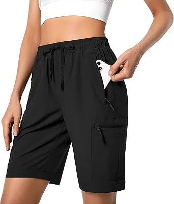 Women's Lightweight Hiking Cargo Shorts for Travel and Golf