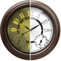 Illuminated Large Metal Outdoor Clock 15 in - Auto Light Sensor