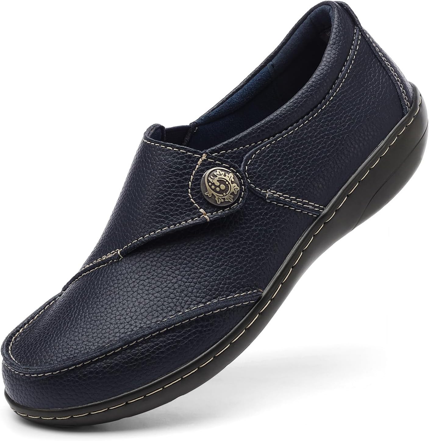 TERRIKAT Women's Classic Casual Leather Loafers for Comfort