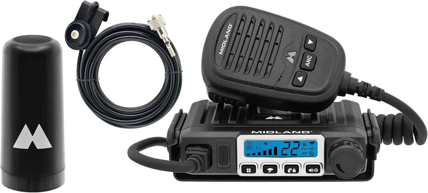 Midland MXT115VP3 GMRS MicroMobile Two-Way Radio for Outdoors