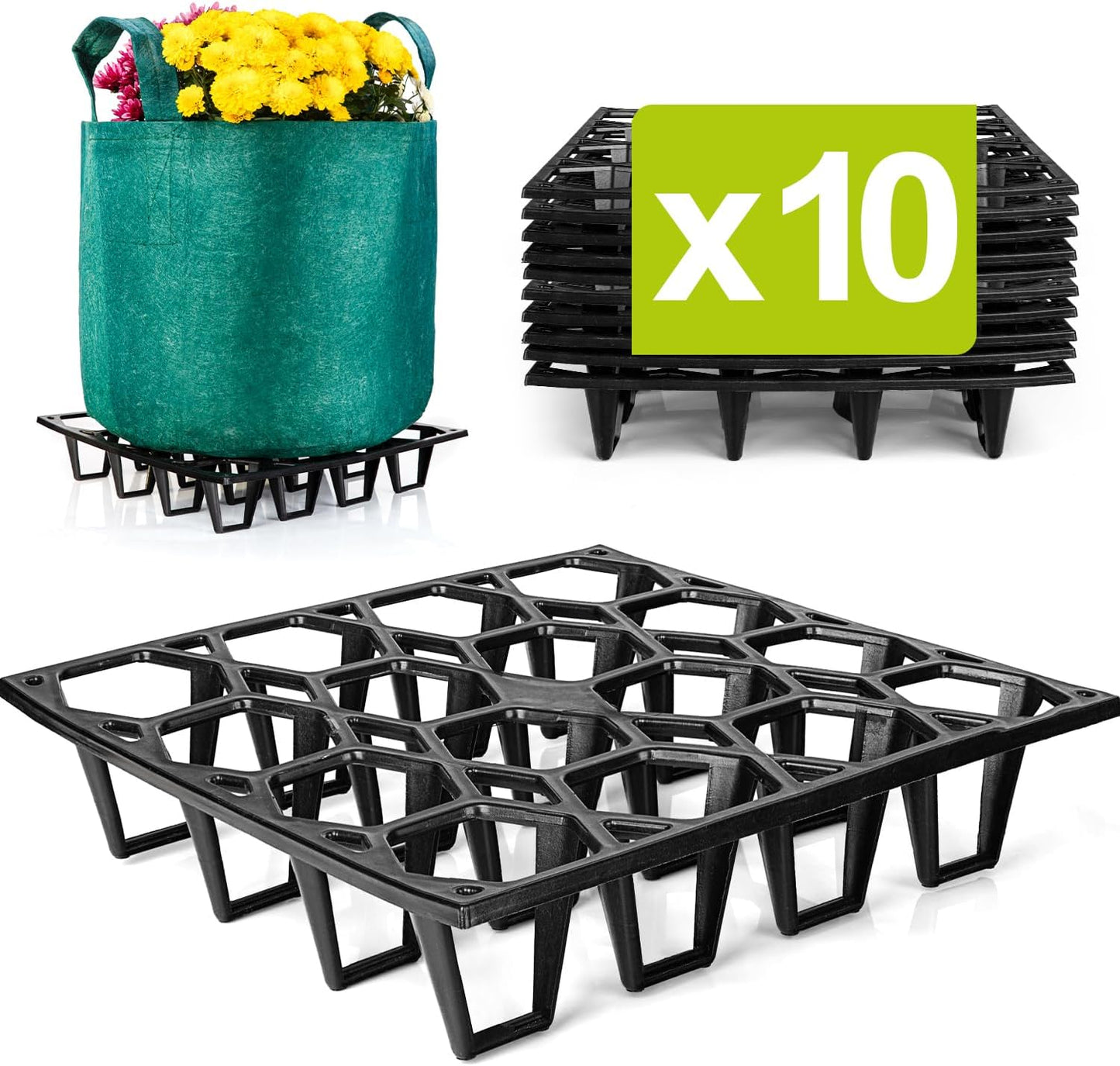 Pot Holder Plant Stand 10-Pack for Indoor and Outdoor Use