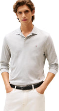 Men's Casual Long Sleeve Polo Shirt by Tommy Hilfiger
