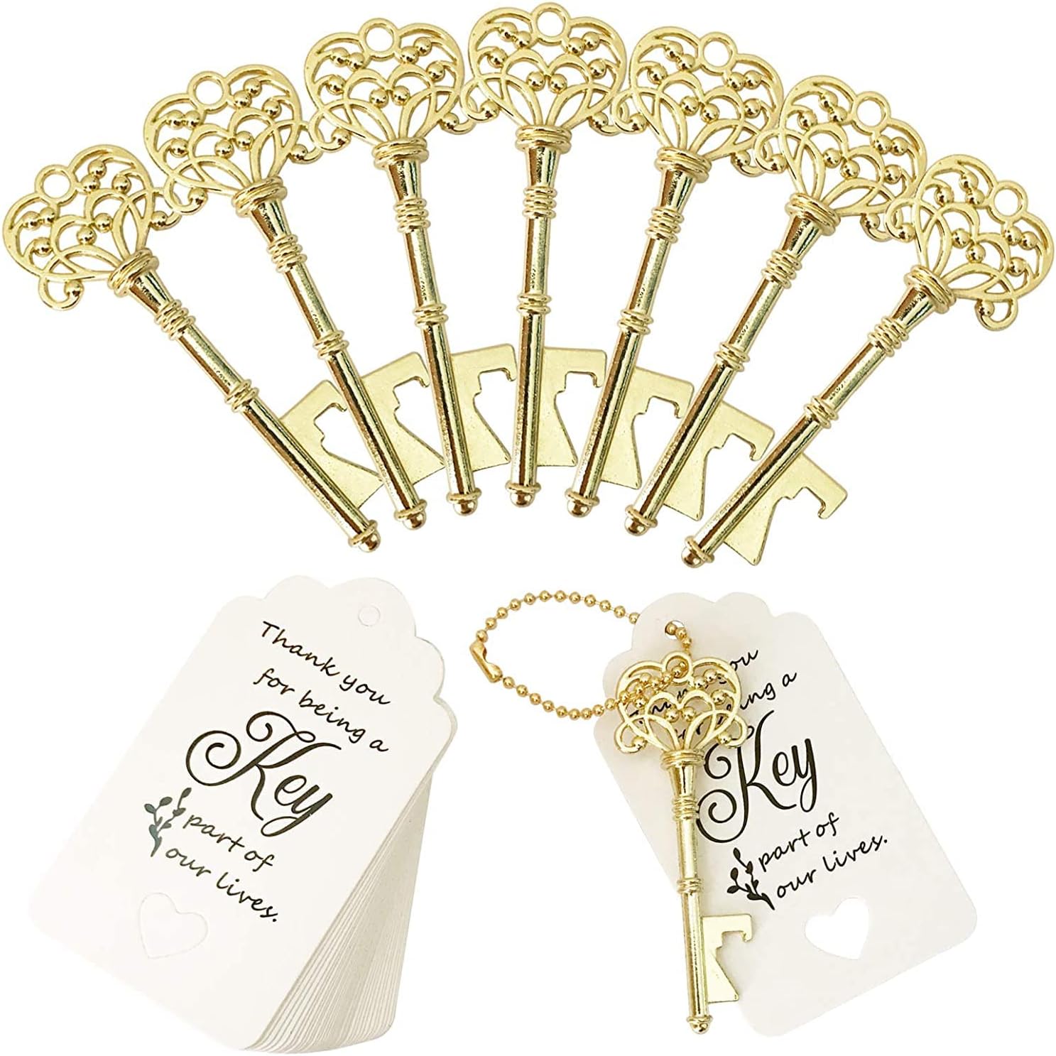 Vintage Skeleton Key Bottle Openers for Weddings and Parties