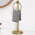 Hoimpro 17 in Hand Towel Holder - Free Standing Brushed Gold