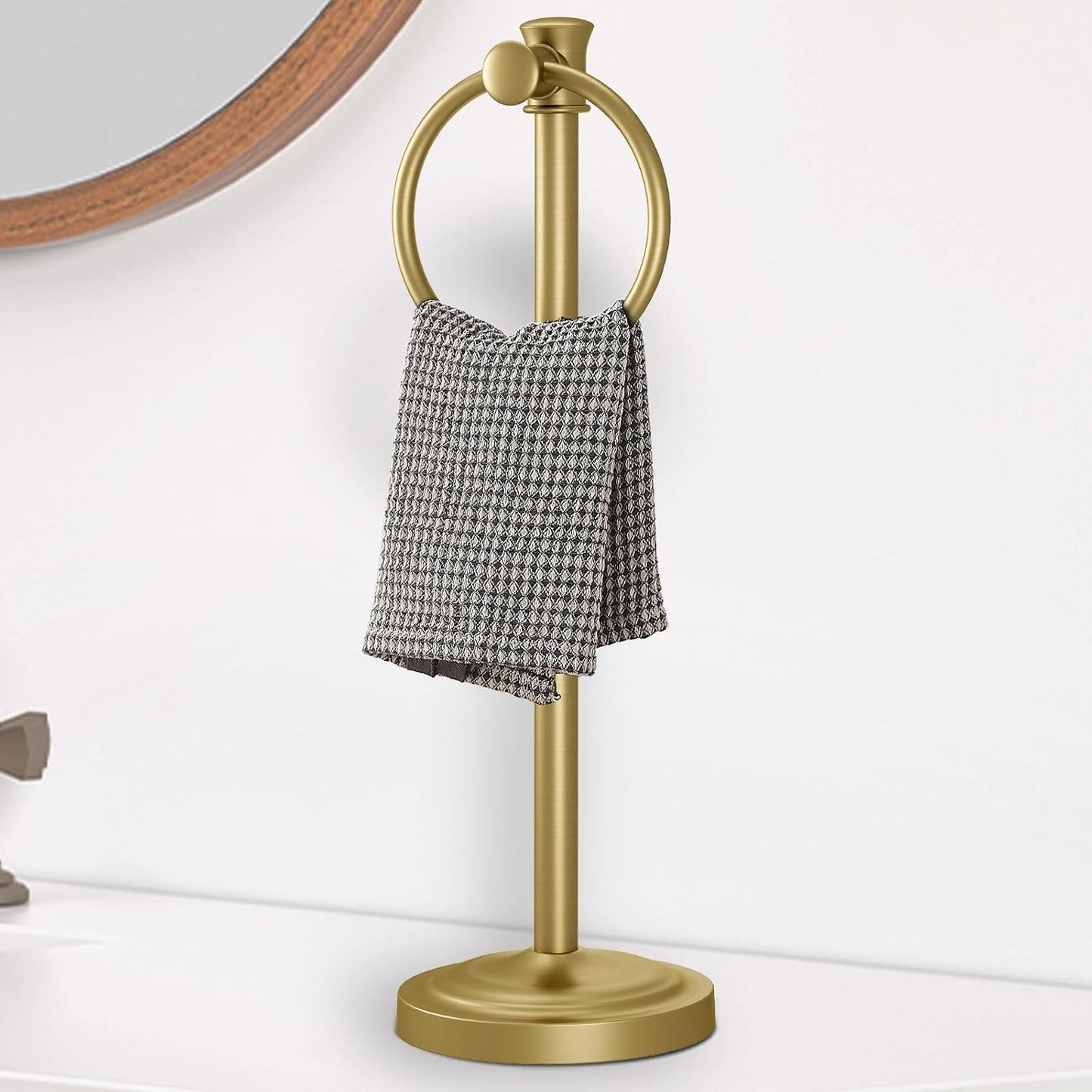 Durable 17 Inch Stand Hand Towel Holder for Bathroom and Kitchen