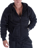 Gary Com Heavyweight Sherpa Hoodie for Men - Warm Fleece Lined Zip 55%