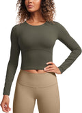 CRZ YOGA Butterluxe Long Sleeve Crop Top - Slim Fit Comfort