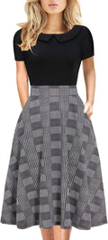 Women's Elegant Vintage Knee Length Floral A-Line Dress