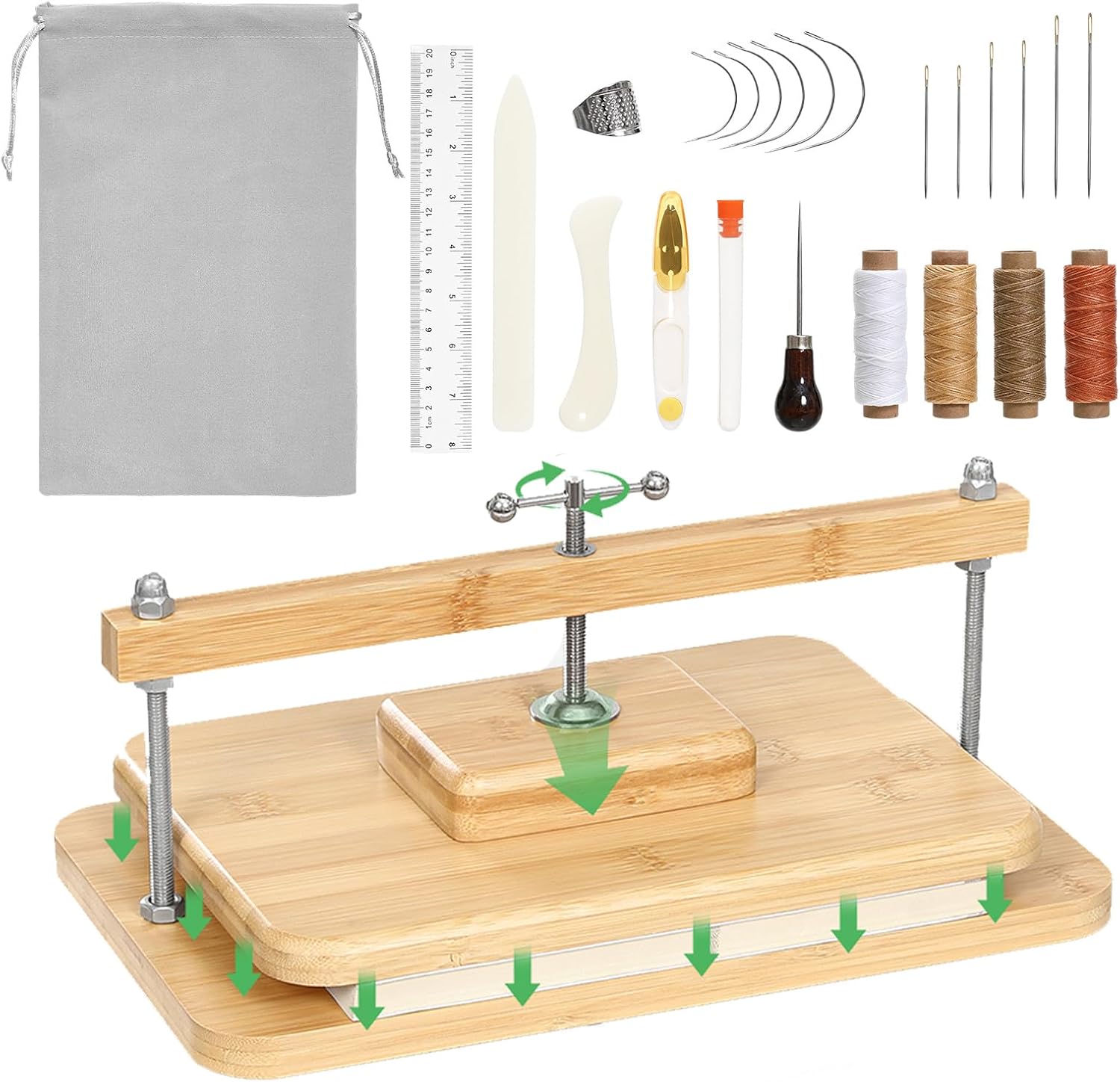 Book Binding Kits for DIY Crafts - Bamboo Wood Book Press