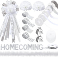 Homecoming Mum Supplies Set 7ft Artificial Mum Flower DIY Kit - Silver