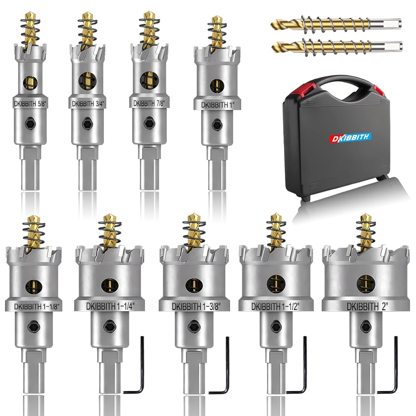 11 Pcs TCT Hole Saw Set for Heavy-Duty Cutting Needs