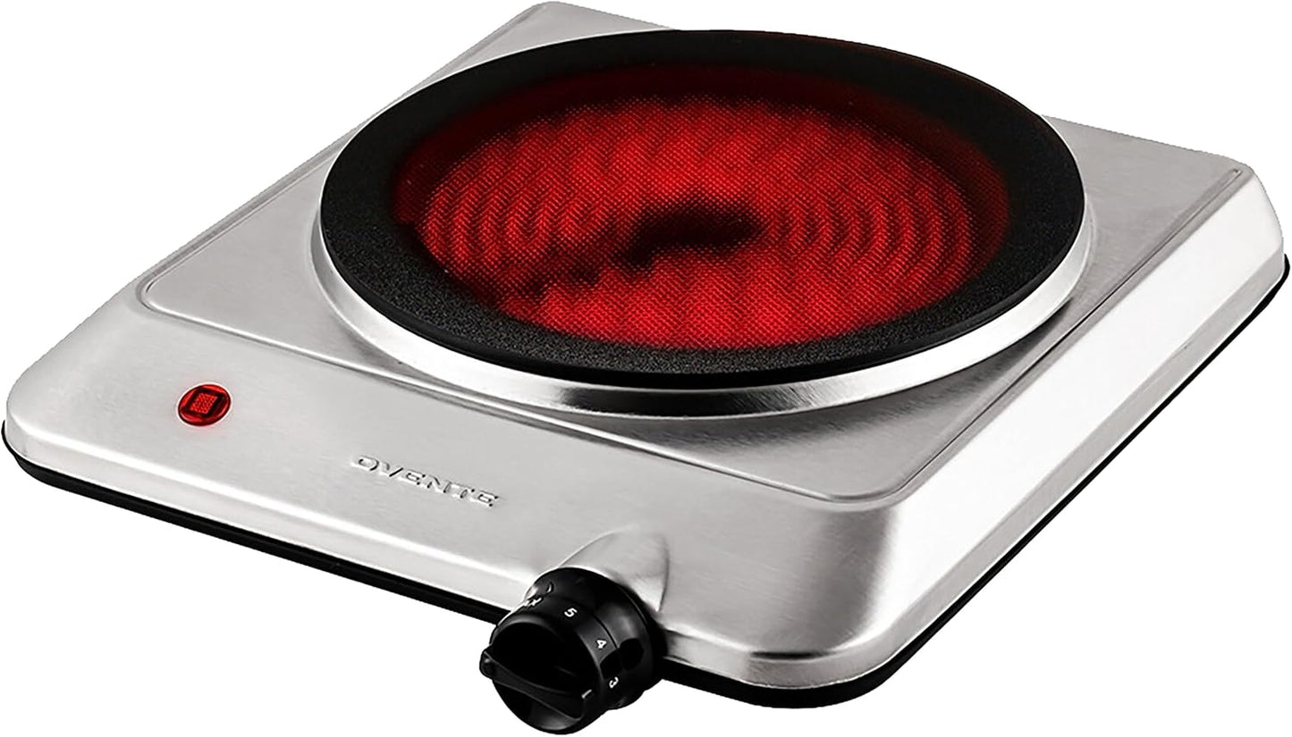 OVENTE Countertop Infrared Single Burner for Easy Cooking