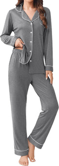 Ekouaer Womens Pajamas Set Button Down 2-Piece - Soft Lounge Set